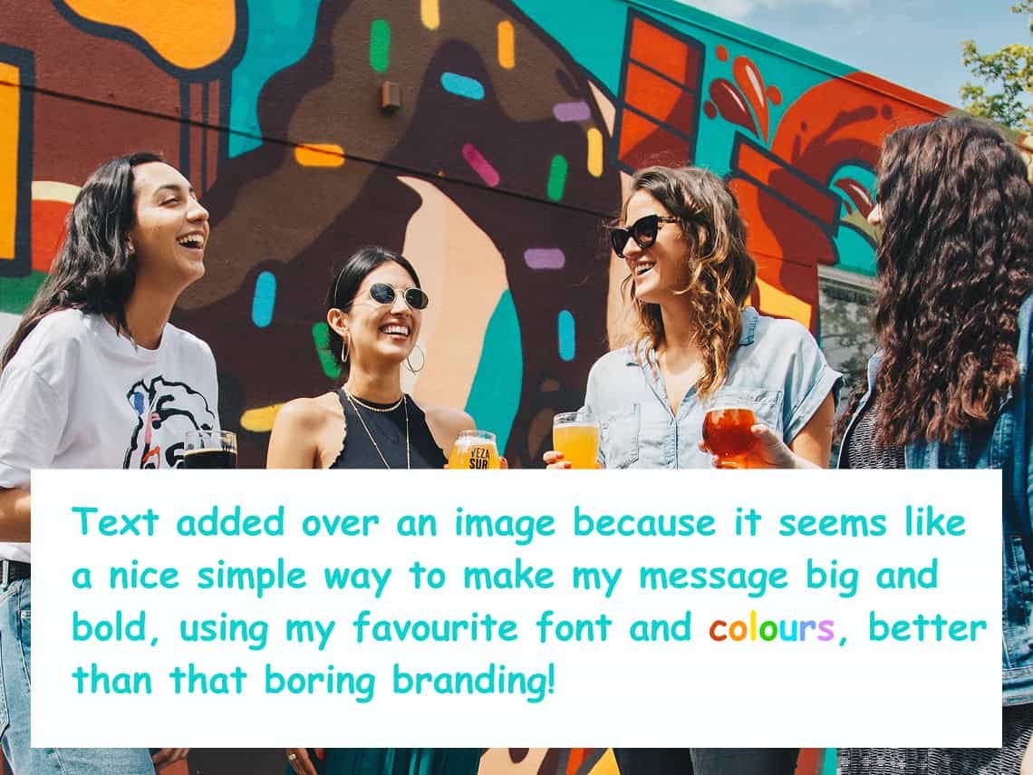 website image where someone has overlaid comic sans in a box to add their own caption